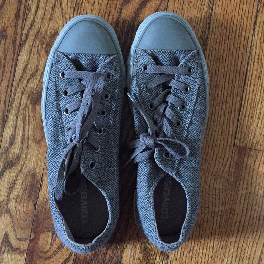 Gray tweed Converse - like new - size 9